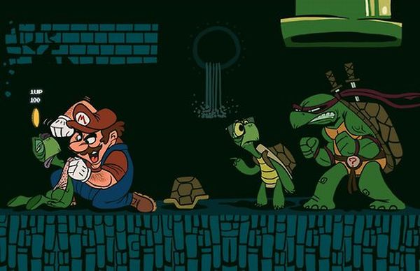 mario bros. vs. ninja turtles